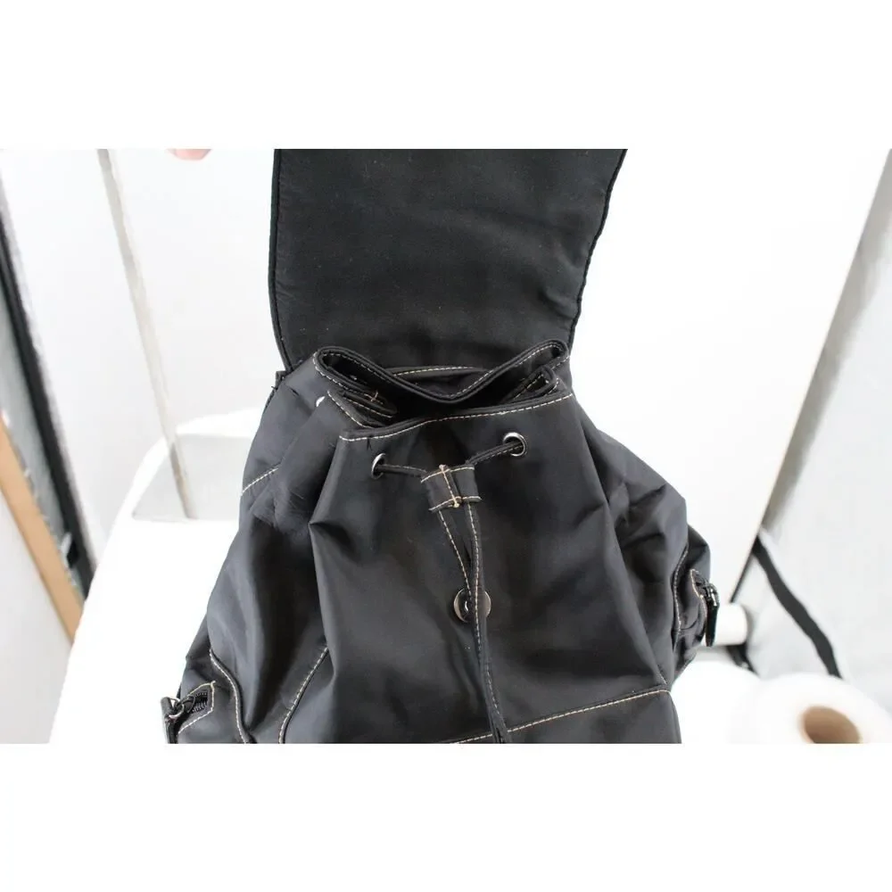 Hush Puppies Black Nylon Cargo Backpack